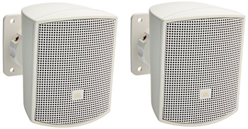 JBL Professional Control 52-WH Aufputz-Satelliten-Lautsprecher für Subwoofer-Satelliten-Lautsprecher, weiß, paarweise verkauft