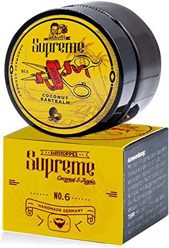 Bartwachs Cocos Kokos Herren Duft ● DUFTSIEGER von Original Bartstoppel© Supreme Serie ● mit Arganöl Jojobaöl und Rizinusöl