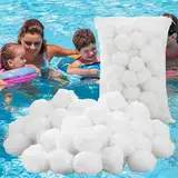Filterbälle Pool für Sandfilteranlagen,1300g Pool Filterbälle Wiederverwendbare Filterkugel mit Wäschenetz kann 45 Kilogramm gefilterten Sand ersetzen,Aquarium, Schwimmbad Filter Zubehör