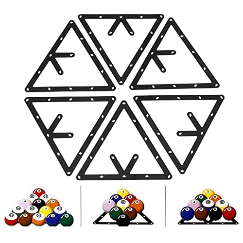 ZLXHDL Billard Triangle Set, 6 Stück Magic Rack Pro, Perfekt für 8-Ball, 9-Ball und 10-Ball, Präzises und Langlebiges Billard-Rack für Zuhause und Profis