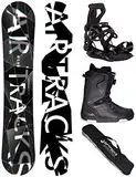 Airtracks Snowboard Set - Wide Board Refractions Game 159 - Softbindung Master - Softboots Strong ATOP 44 - SB Bag