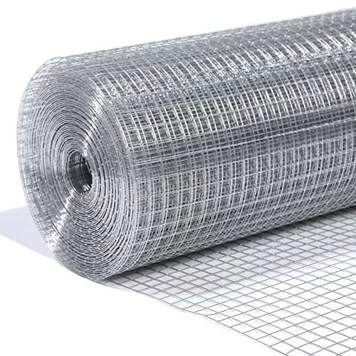 23 GA Gitterrost Verzinkt,1/4 X 1/4 Zoll Quadratische Maschenweite,48 Zoll X 100 Fuß Rostfreie Maschendrahtrolle Für Den Außenbereich Verhindert Das Eindringen Von Mäusen Schlangen Und Nagetieren(1/4i