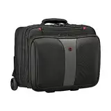 WENGER Patriot Trolley Laptop-Tasche, Notebook bis 17 Zoll, Tablet bis 10 Zoll, Aktentasche zum Rollen, Organizer, 38 l, Damen Herren, Büro Business-Reisen, Schwarz, 612259