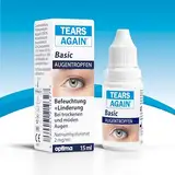 TEARS AGAIN 15ml Basic Augentropfen gegen trockene und müde Augen, Hyaluron 0,2%, Augentropfen zur Augenbefeuchtung