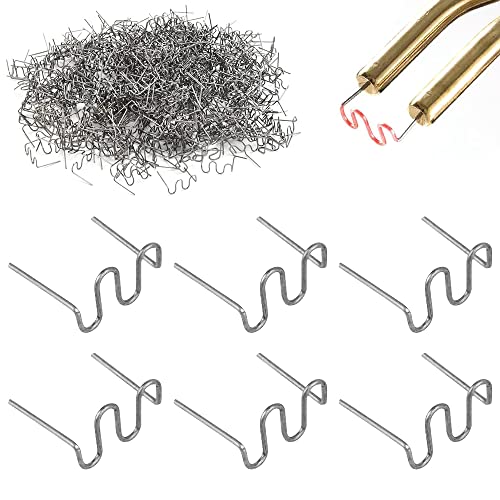 TANCUDER 500 Stück Heiß Heftklammer Wolframstahl Welder Staple Schweißen Heiße Heftklammern 0.8mm Reparatur Heftklammern Schweißstäbe Heißer Schweißklammern für Autostoßstange, Instrumententafeln