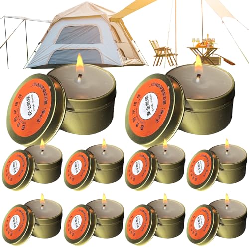10pcs Vorbereitungskerze, Über-leben Kerzen Lange Brennen Für Stromausfälle Über-leben Outdoor -Aktivitäten, Winddichte Lange Brennende Katastrophenprävention Leuchte Kerze Für Zuhause, Campingsturm