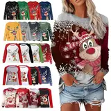 Women's Jumpers, Schlafanzug Damen Weihnachten, weihnachtshoodie Herren, Kinder, Christmas Sweater Kids, Hoodie Herren Oversize, Weihnachtspullover Herren Ugly