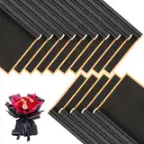 Blumen Papier, 58x58cm Wasserdicht Blumenstrauß Papier, Geschenkpapier für Blumenstrauß, Verpackungspapier für Blumen, Bouquet Wrapping Paper für Geburtstag Geschenkverpackungen (Black)