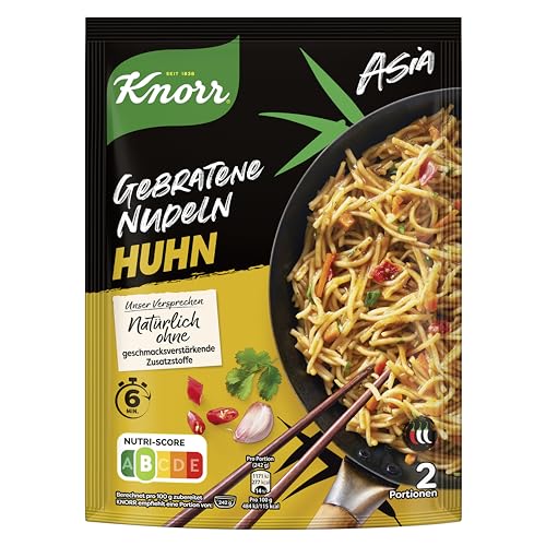 Knorr Asia Gebratene Nudeln Huhn schnelles Nudelgericht fertig in nur 6 Minuten 121 g 1 Stück