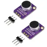 Heemol 2 stücke Elektret Mikrofonverstärker Modul 2,4V bis 5,5V Einstellbare Verstärkung MAX4466 Breakout Sensor Amplifier Module.