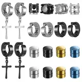 ASTER 10 Paar Magnet Ohrstecker und Ohrringe, Magnetische Ohrringe Set, Nicht Durchbohrte Fake Ohrringe Edelstahl, Männer Frauen Unisex Kein Piercing Ohrring Set