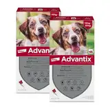 Advantix Sparset: Elanco Spot-On für mittelgroße Hunde von 10 bis 25 kg gegen Zecken, Sandmücken, Stechmücken, Stechfliegen und Flöhe: Wirkung bis zu 4 Wochen, 2 x 4 Pipetten-Packung