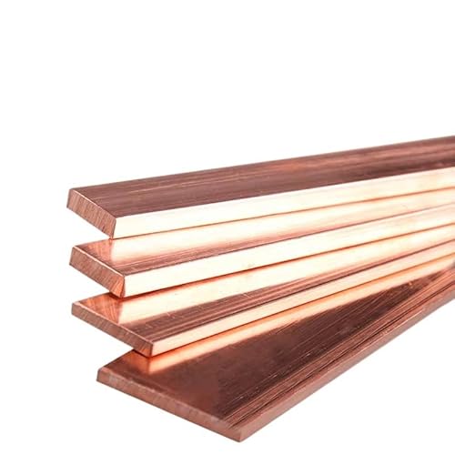 Flacher Kupferstab mit hoher Reinheit – 500 mm Länge, 10 mm Breite, 0,7–1,8 mm Dicke – for elektrische Anwendungen und Heimwerkerprojekte(0.05mm)