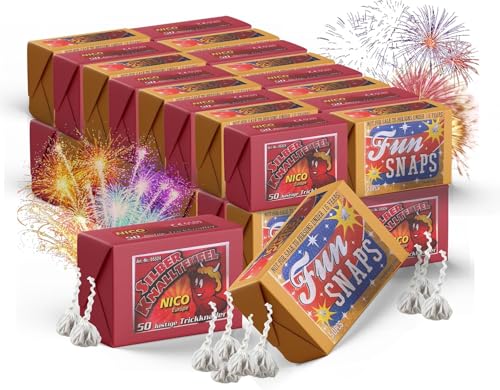 TK Gruppe Timo Klingler 1000x Knallerbsen Happysparks® - Fun Snaps Silvester wie Knallteufel Knaller für Jugendlichen & Kinder (1000x)