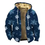 SRZYMJ Wintermantel Herren Mit Kapuze Dickes Flauschfutter Wintermantel Parka Übergangsjacke Freizeitjacke Outdoorjacke 3 In 1 Funktionsjacke Softshelljacke Sweatjacke Steppjacke Fleecejacke