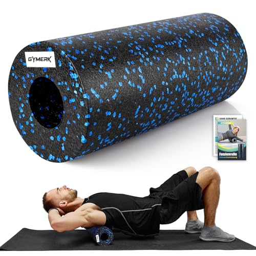 GYMERK Faszienrolle Mittlere Härte, Foam Roller (33 x 14 cm), Selbstmassage Fazienrolle zur Dehnung & Fitness des Rücken Wirbelsäule Beine, Effektive Massagerolle für funktionales Training