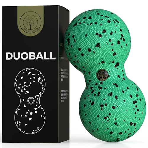 M.S.Lemberg® Duoball - Faszienball Massageball für Selbstmassage - Ideale Massage für Rücken, Nacken, Schulter, Wirbelsäule & Beine - Twin Peanut Duo Ball Faszienrolle - Doppelball klein 8cm