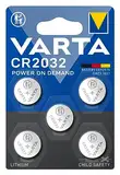 VARTA Batterien Knopfzellen CR2032, 5 Stück, Power on Demand, Lithium, 3V, kindersichere Verpackung, für Smart Home Geräte, Autoschlüssel und weitere Anwendungen [Exklusiv bei Amazon]