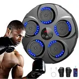 ADSAQOP Boxmaschine mit Musik，Tragbare Elektronische Bluetooth Wand-Boxmaschine für Erwachsene & Kinder, mit Boxhandschuhen, Ideal Boxing Equipment für Heim, Büro, Fitnessstudio