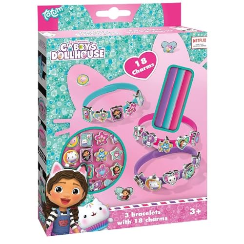 TM ESSENTIALS Gabby`s Armbänder Set mit 18 verschiedenen Anhängern - Charm Anhänger Set ideal als Kinder Geschenk und Mädchen Accessoire