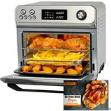 HYSapientia® 24L Heißluftfritteuse xxl,minibackofen mit umluft 1800W,mini backofen camping grill umluft mit kochplatten,heißluftofen 10 Programme,pizzaofen,Airfryer xxl