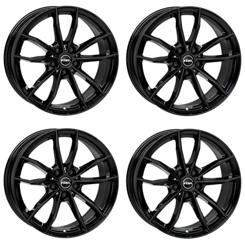 4x Rial Felgen Alufelgen X12 7.0Jx17 ET45 5x112 diamant-schwarz kompatibel mit SKODA Karoq Kodiaq Octavia Superb Superb iV Yeti