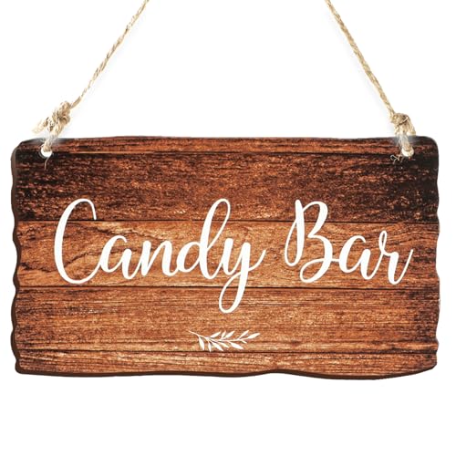 COLOFALLA Candy Bar Deko Candy Bar Schild Candy Bar Zubehör Candy Bar Tischdeko Vintage Stil für Hochzeit Geburtstag Party