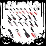 BRTNUP 20 Stück 10 Stil Gothic Blutiges Messer Charms Halloween Mini Acryl Anhänger für Frauen, DIY-Schmuckherstellung, Basteln, Halloween-Charms