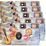 5X 1A PHOTO PORST Einwegkamera Edition Flower Power, Blumen und Schmetterling, mit Blitz, Batterien und Film (5er Pack, je 27 Aufnahmen)