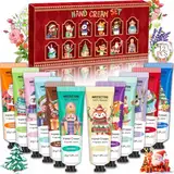 RDDAIPE Handcreme Mini Set, 12 Stück Handcreme Weihnachten, Parfümierte Handcreme Set für Trockene, Rissige Hände, Kleine Weihnachtsgeschenke für Frauen, Männer, Freunde, Kollegen, Mitarbeiter