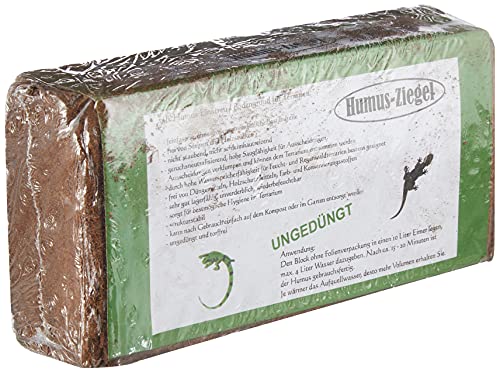 Humusziegel 1 x 650 g leichte torffreie Blumenerde Kokoserde Kokosfaser Brikett Kokosfasersubstrat Blumenerde Kokos Anzuchterde Aussaaterde Pflanzerde Kokoshumus für Beet und Blumenkasten