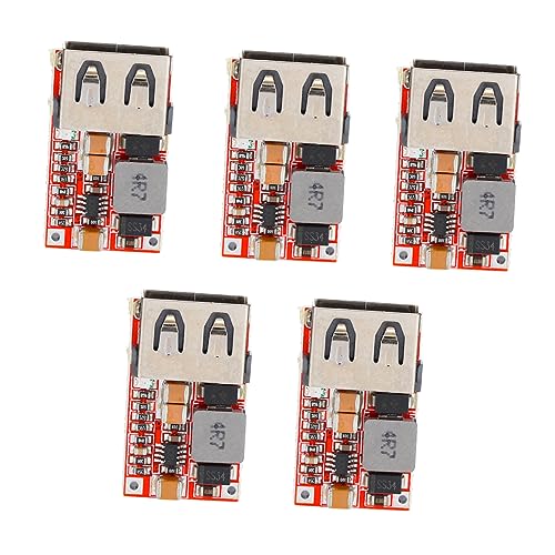 Uonlytech 5 Stück Modul Dc Dc Modul USB Lademodul Konvertermodul Telefonladegerät Leistungsmodul Autoladegerät USB Modul USB Lademodul USB Konverter Mobile Ladegeräte Dc Auf Rote Platine