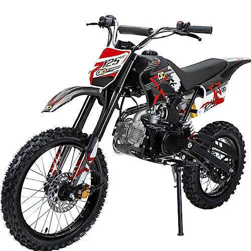 Actionbikes Motors Crossbike JC125 | 4-Takt 125ccm Benzinmotor bis ?? km/h - Motorrad - Pocket Bike - Dirt Bike - Motocross - Pocketbike - Motorsport - Dirtbike - Enduro ab 8 Jahren (Schwarz)