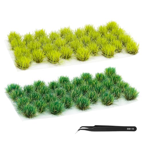 DMJJSD Modellbau Gras 2Kartons Modellbau Gras Miniatur Deko Modellbau Zubehör Gras Grasbüschel Modellbau Grasmatte Model Gras für DIY Eisenbahn Zug Landschaft Kunstrasen Kunstrasen Modellie