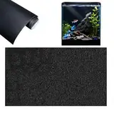 Statisch Haftender Aquariumhintergrund, 40 x 200CM Aquarium Folie Rückwand, Aquarium-Aufkleber-Hintergrund, Aquarium-Tapetendekorationen Schwarzer Hintergrund Für Aquarien