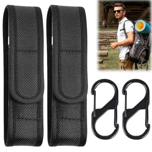 IATAHI Taschenlampenhülle, Nylon, Schwarz, für Jagd, Camping, Wandern im Freien