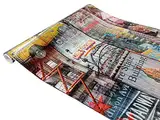 Klebefolie Möbel 67,5x200 cm | Möbelfolie selbstklebend | PVC, wasserfest und zuschneidbar | Klebefolie für Möbel - einfache Renovierung und individuelles Design | New York Manhattan Coney Island