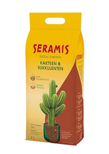 Seramis Spezial-Substrat für Kakteen und Sukkulenten, 7 l – Pflanzen Tongranulat, Kakteenerde Ersatz zur Wasser- und Nährstoffspeicherung, Rotbraun