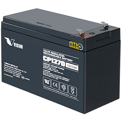 Vision CP1270 / 12V 7Ah AGM Blei Akku Batterie VDs F1