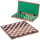 Square - Damespiel - 100 Feld - Dame Set aus Holz - Brett 40 x 40 cm