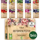 valeaf BIO Historisches Blumensamen Set I 10 Blumensamen Tütchen mit traditionellen Blumen Samen I Wildblumen Saat tolles Garten Geschenk o. Blumensamen Geschenk I Bio Pflanzensamen Garten Anzuchtset
