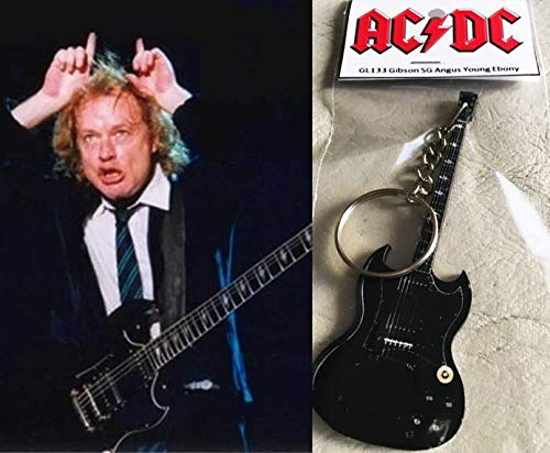 Keychain Gibson Sg Ebony Angus Young AcDC Gitarre