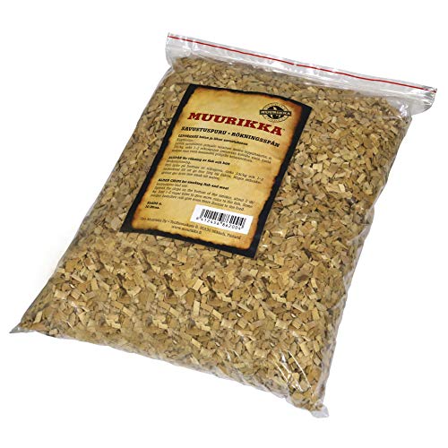 MUURIKKA Räucherchips aus finnischer Erle, Räucherspäne für Smoker & Räucherofen (10 L / 1650g)