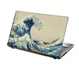 TaylorHe Folie Sticker Skin Vinyl Aufkleber mit bunten Mustern für 15 Zoll 15,6 Zoll (38cm x 25,5cm) Laptop Skin große Welle, Meer