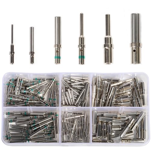 shengbowi Solid Contact Kit Fass Style Kontakte Größe 12 16 20 männliche weibliche Klemmen DT Serie Pin Edelstahl Crimp Solid weibliche Klemmenset Solid Kontakte Sockel Connector Wire