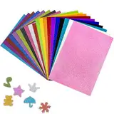 Glitzerpapier zum Basteln, Bunt Glitzer Papier, Glitzerkarton, 25 Blatt Selbstklebende Glitzer-Papier, für Bastelarbeiten, Grußkarten, 210 x 297mm (Zufällige Farben)