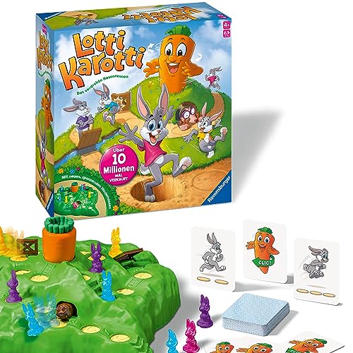 Ravensburger Kinderspiele 22343 - Lotti Karotti - Wettlaufspiel für 2 bis 4 Spieler, Kinderspiel ab 4 Jahren - Geburtstagsgeschenke