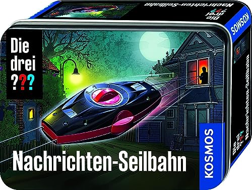 Die drei ??? Nachrichten-Seilbahn von KOSMOS, Geheime Botschaften und kleine Gegenstände schützen und austauschen, Detektiv-Spielzeug Set für Kinder ab 8 Jahre