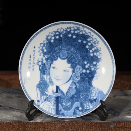 QXSJEDYCH 15 cm Jingdezhen-Keramik-Dekoration, Heim-Porzellan-Handwerksdekoration Blumenteller