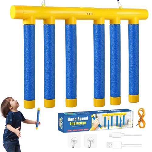 Tangdudu Fallende Stöcke Spiel, Reaktionstraining Spielzeug, Reaktionsspiel Kinder, Game Stick, Drop Sticks Game, Catching Sticks Game, 3 Fallgeschwindigkeiten, Interaktive Spiele Für Den Innenbereich